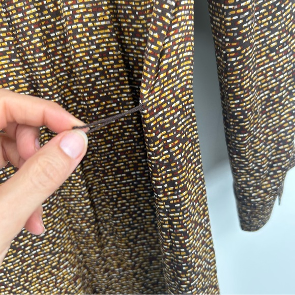 Brooks Brothers Brown Collared‎ Shirt Dress Silk Blend Sz 14 Business Casual - Picture 5 of 10